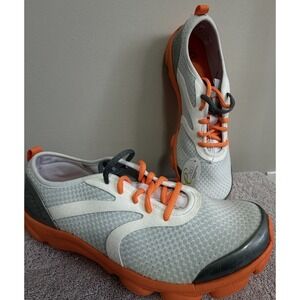 e360 Women Gray Orange Mesh Comfort Lace Up Athletic Shoes Sneakers Women;s 11